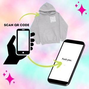 Fuck You QR Code Hoodie - Image 2